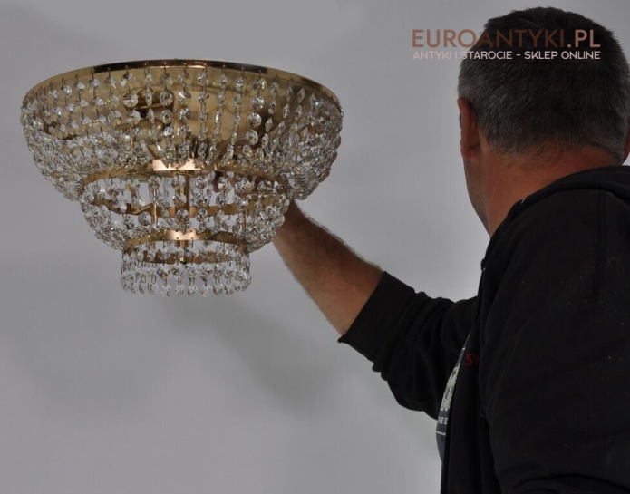 plafoniera z krysztalami kryształowa plafoniera